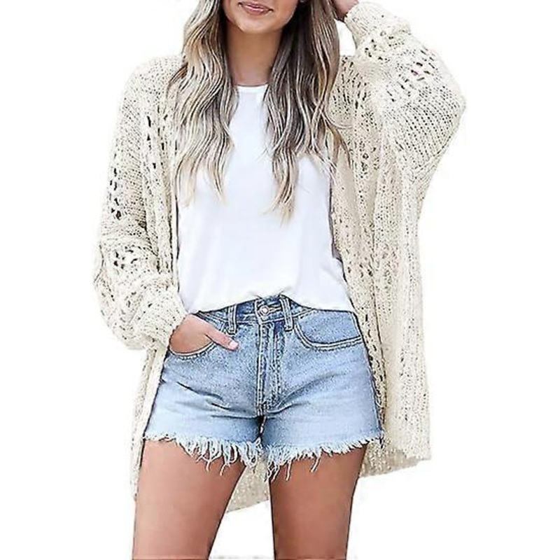 Women’s Knit Cardigan Open Front, Soft Knit Fabric, Size XS-XXL, Classic Fit, Multiple Color Options