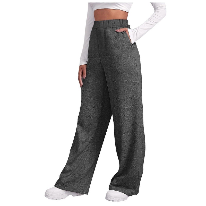 Women’s Jogging Bottoms,  Waist Sports Trousers, Sweatpants A04Dark Grey M