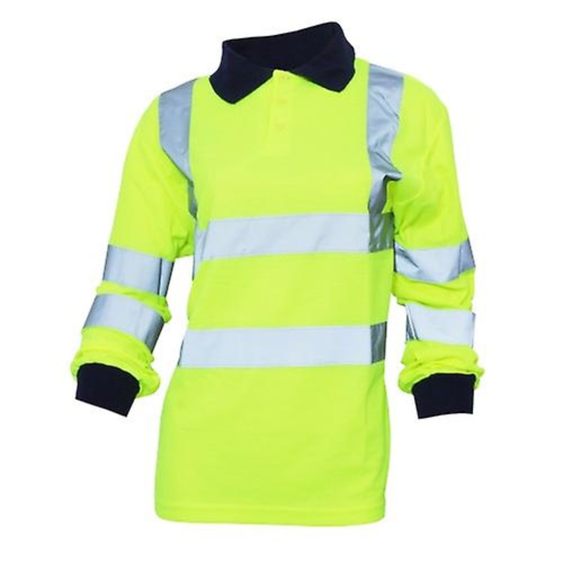Yoko Ladies/Womens Hi-Vis Long Sleeve Polo Shirt