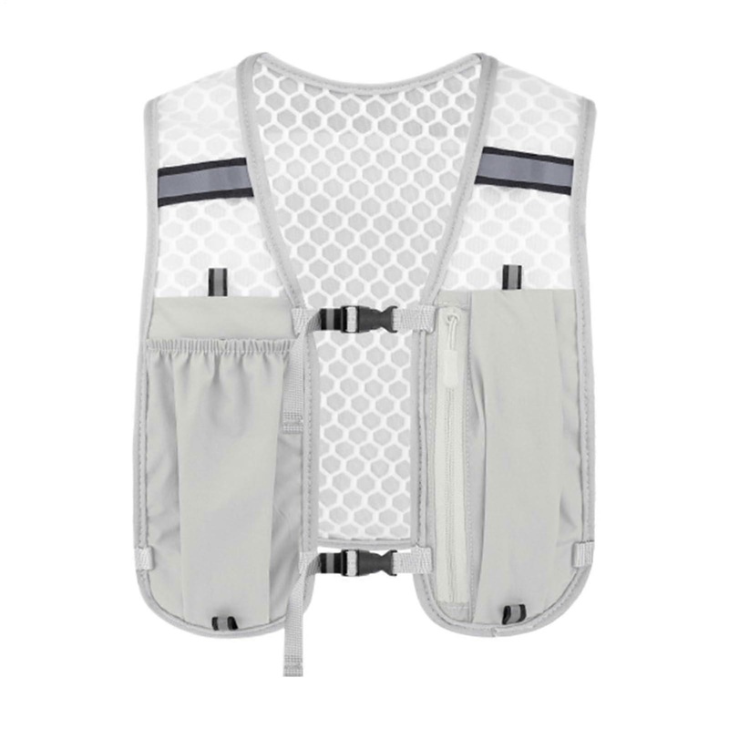 Race Hydration Vest Women’s Running  Lightweight Breathable Vest With Integrated Bubble Hydration, Grey Phone Pocket