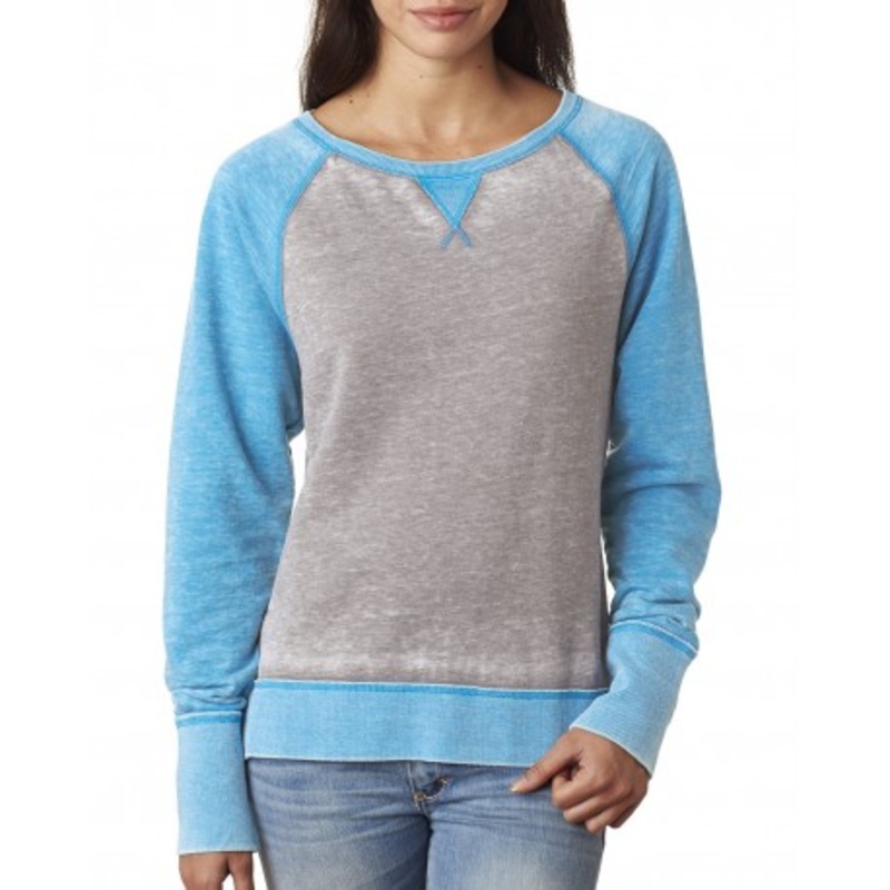 J America JA8927 Ladies’ Zen Contrast Crew | J. America JA8927