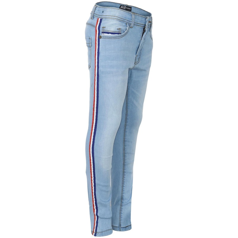 Boys Contrast Taped Denim Pants