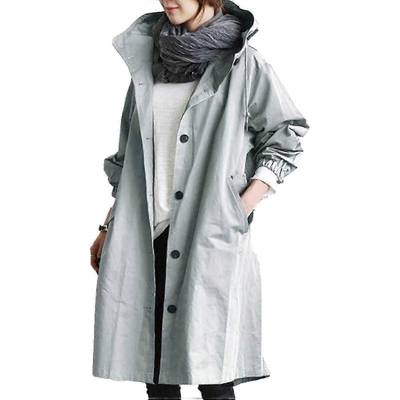 Women Outdoor Waterproof Lightweight Rain Jacket Active Outdoor Hooded Raincoat With Pocket