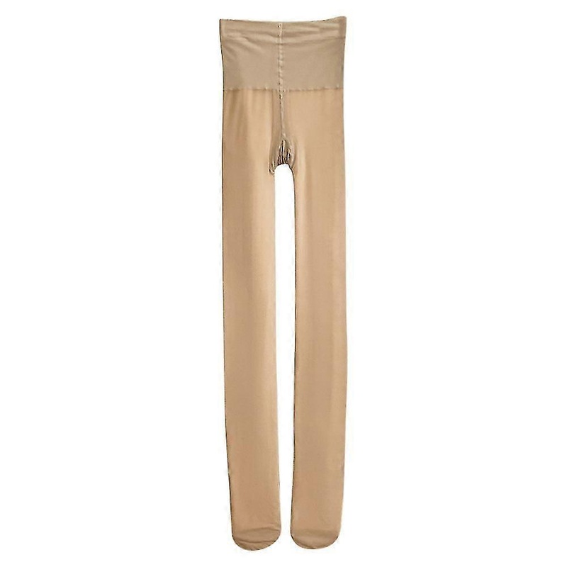 Tights Women Fake Translucent Fce Lined Elastic Leggings W Sheer Warm Slim Stretchy Stoing Pants