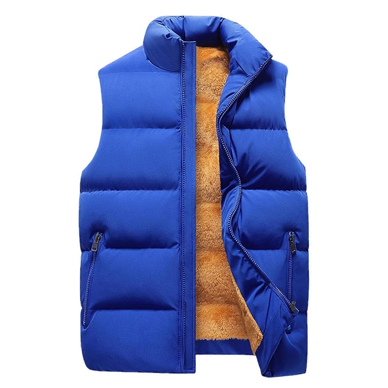 Men’s Outdoor Vest, Quilted Vest with Hood, Sleeveless Jacket, Warm Down Vest, Thick Leisure Gilet Winter Vest 4XL B