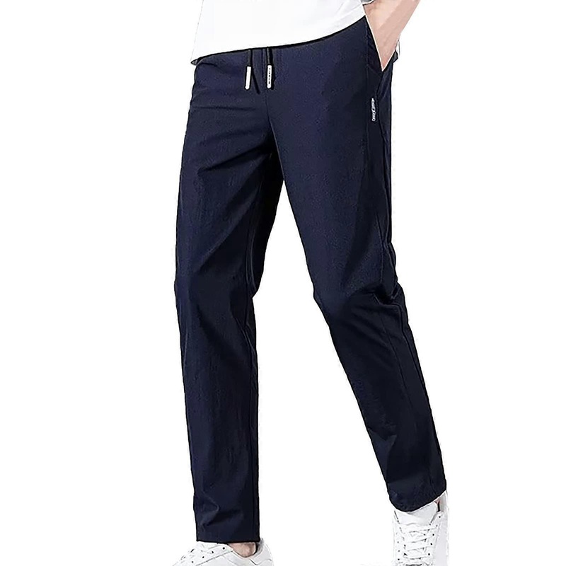 Herren Hosen Leinen Freizeithose 3XL Dunkelblau Jogginghose Baumwolle Sporthose Cargohose Lang Trekkinghose