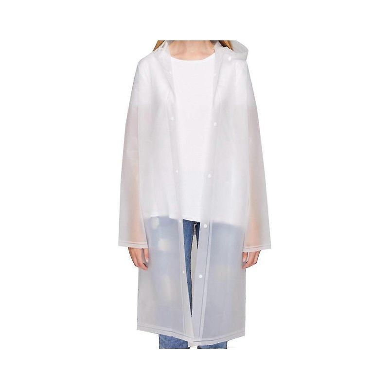 Waterproof Rain Ponchos – Clear Eva Raincoat For Women, Long Rainwear With Hood, Packable Lightweight Design