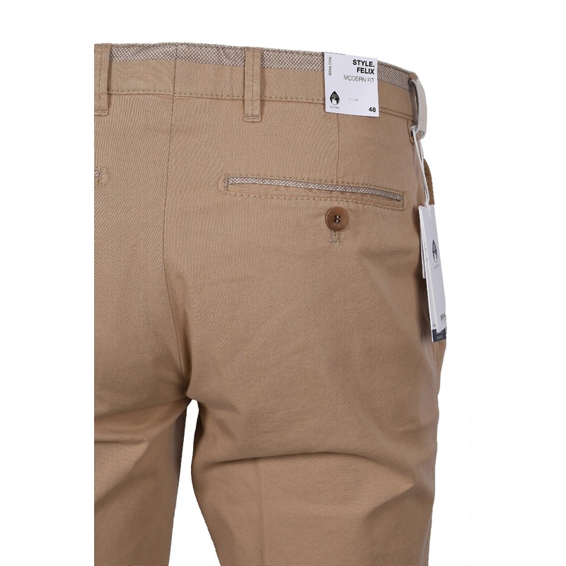Brax Felix C Cotton Trouser Stone