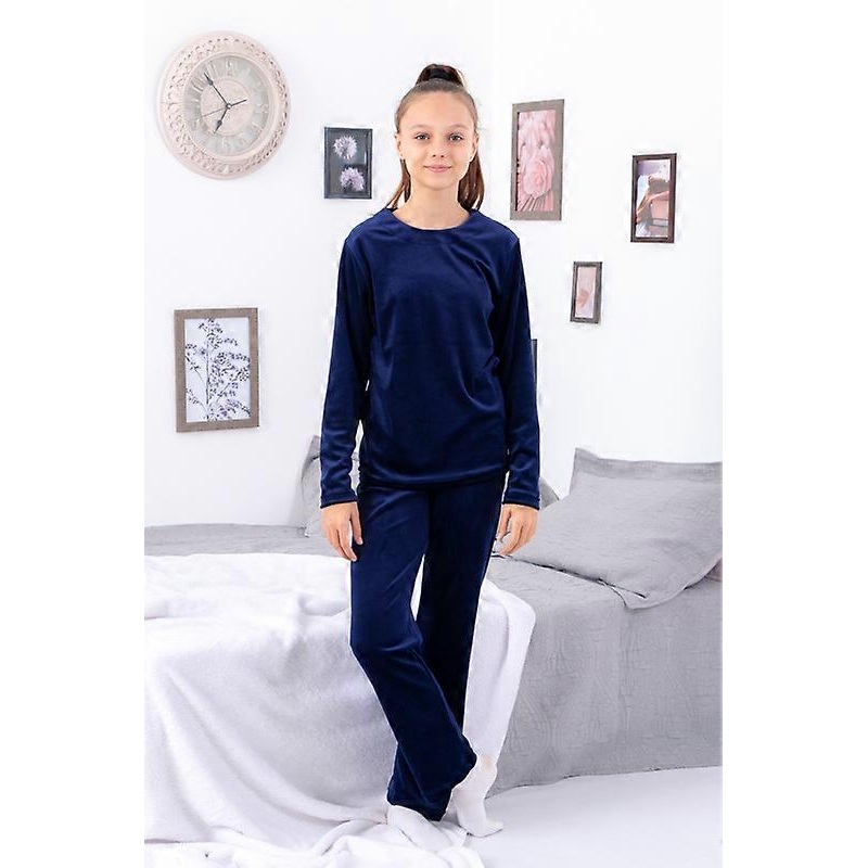 Girls Velour Pajama Set  Warm Plush & Elegant Design,, Winter,  HC 6352-030