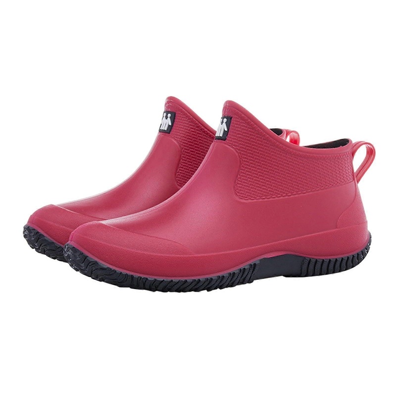 Herren Stiefeletten 42.5 EU Rot, Damen Regenstiefel, Kurze Slip Freizeitschuhe, Outdoor Modische Stiefeletten