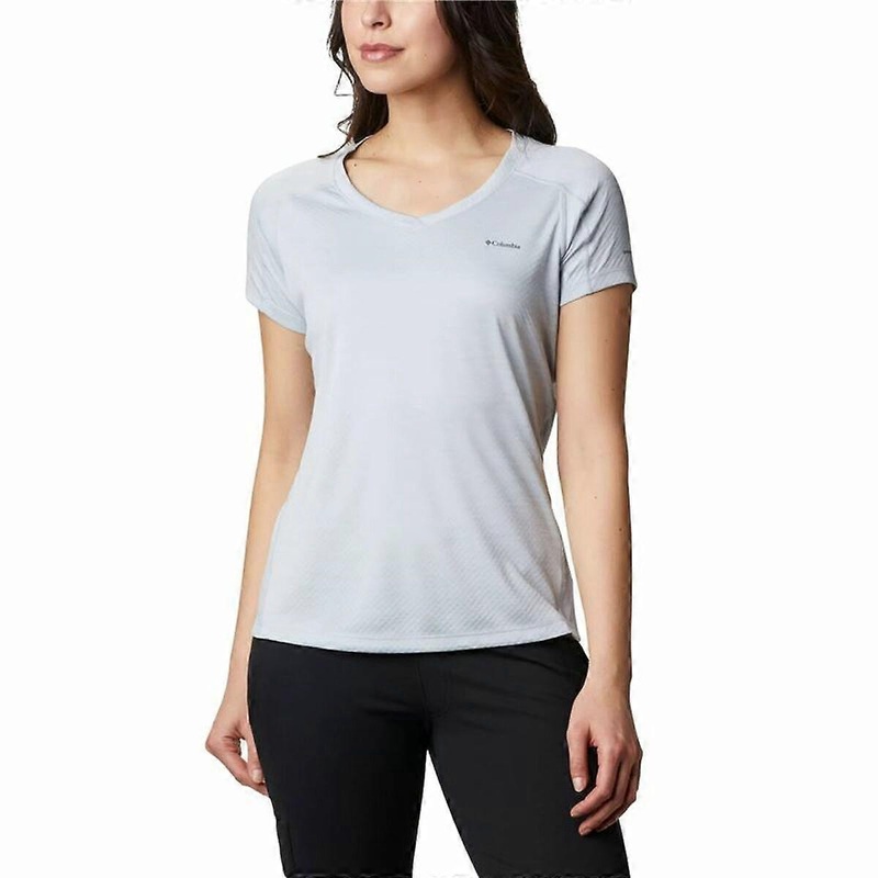 Womens Short Sleeve T-Shirt Columbia Zero Rules Grey
