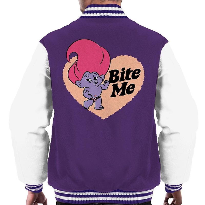Trolls Loveheart Bite Me Men’s Varsity Jacket